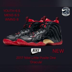 [M-6.5]-[W-8] 2017 Nike Little Posite One 《Dracula》